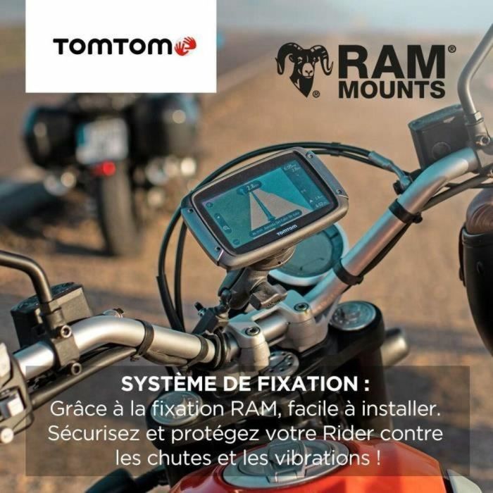 TomTom TTRID550PRE GPS Moto RIDER 550 Premium Pack, Pantalla 4.3", Mapa Mundial, TomTom Traffic, Alertas Peligro, Manos Libres 1