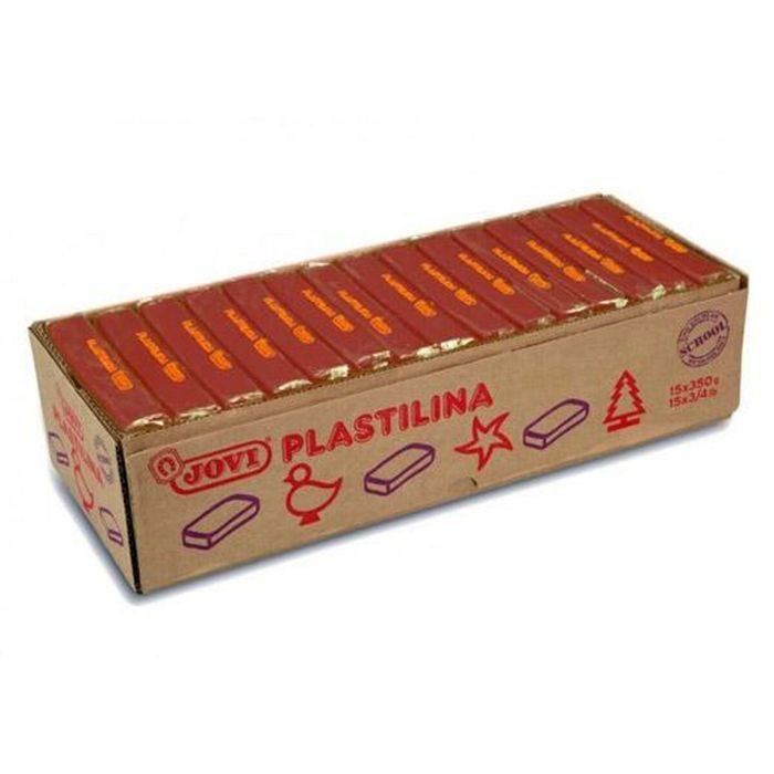 Jovi Plastilina Caja 15 Pastilla 350 gr Unicolor Marrón