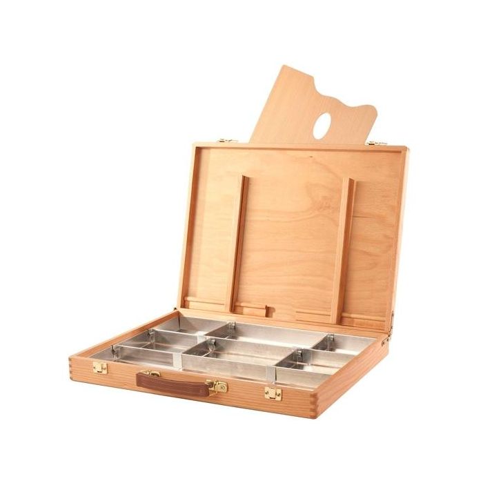 Talens mabef caja maletín de pinturas vacío de madera