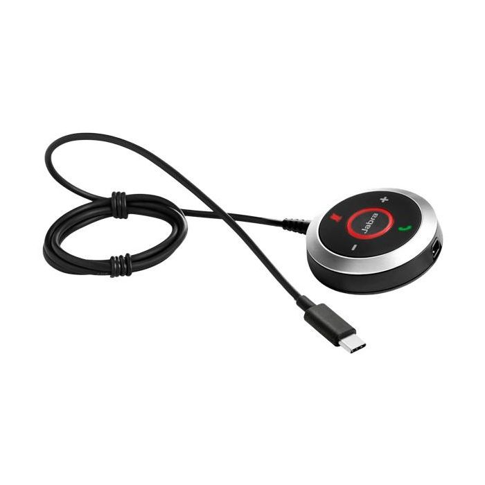 Jabra EVOLVE 40 LINK MS - Adaptador USB Tipo C para auriculares, Alámbrico, Negro, para Evolve 40