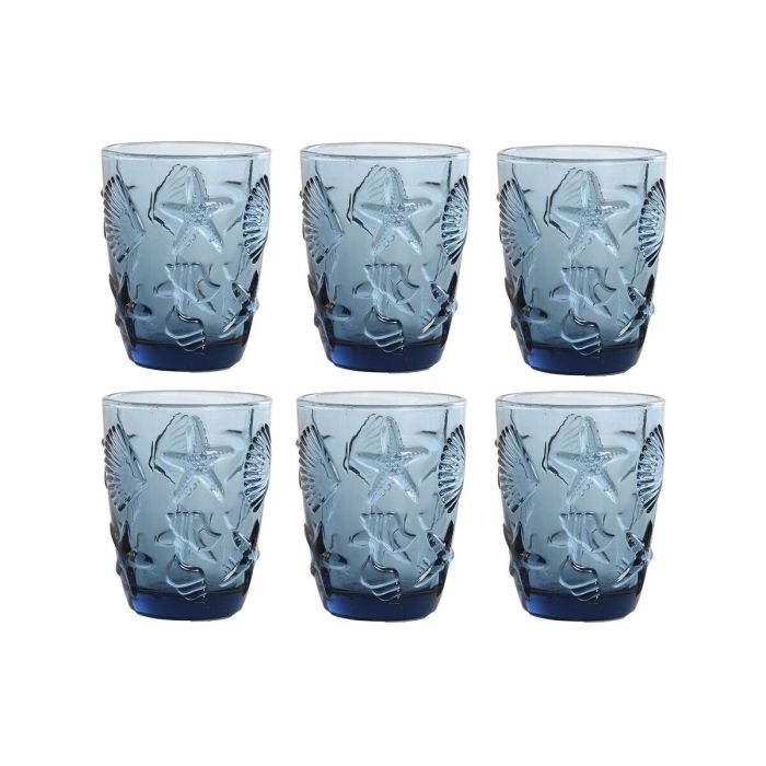 Vaso Mediterraneo DKD Home Decor Azul 5 x 10 x 8 cm Set de 6 Vaso Mediterraneo DKD Home Decor Azul 5 x 10 x 8 cm Set de 6