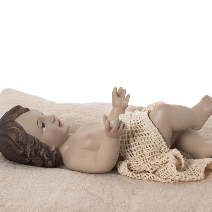 Figura Decorativa Alexandra House Living Beige Plástico Niño Jesús 12 x 18 x 26 cm Cojín 4