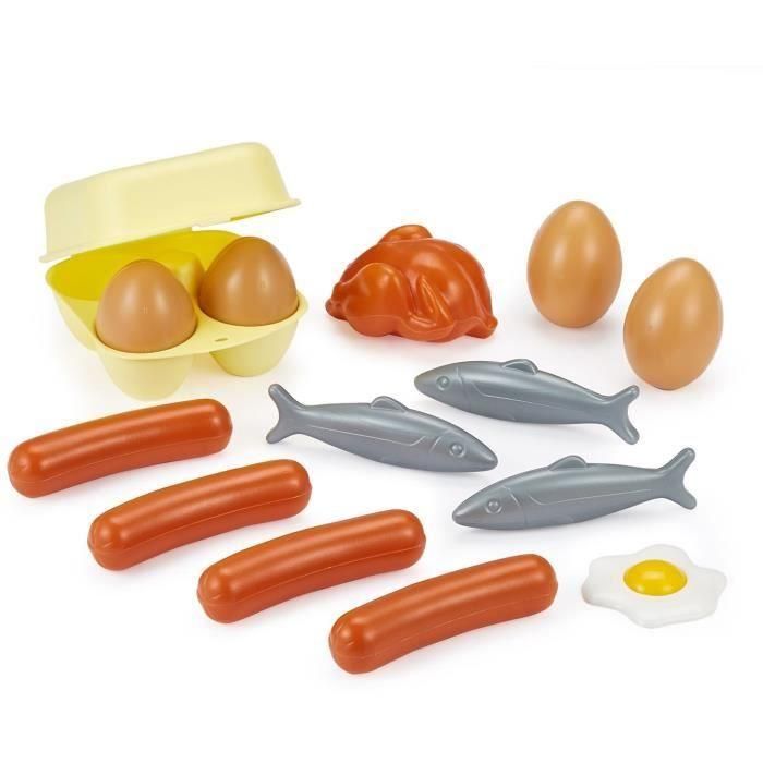 Ecoiffier 2608 Caja de comida con 75 accesorios para juego de rol de comedor, alimentos de juguete surtidos (18 meses+) 2