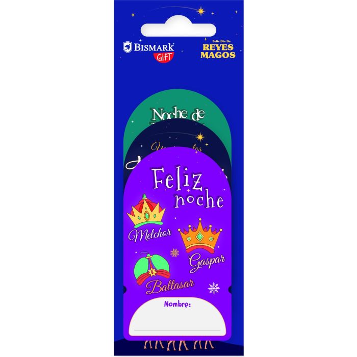 Pack 6 Etiquetas Adhesivas Reyes Magos (6X16,5 Cm) Bismark 333589 3