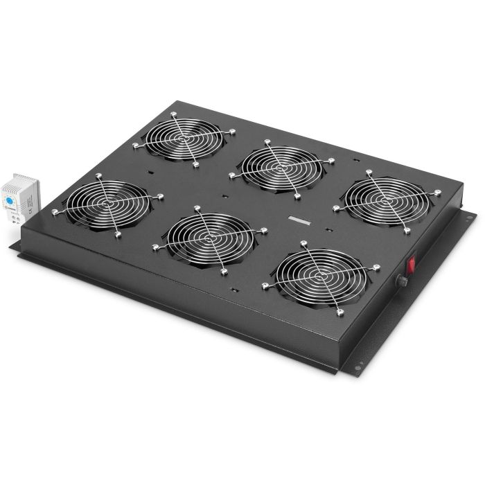 Digitus Unidad de Refrigeración de Techo para Armarios de Servidor Unique, con 6 Ventiladores, Color Negro