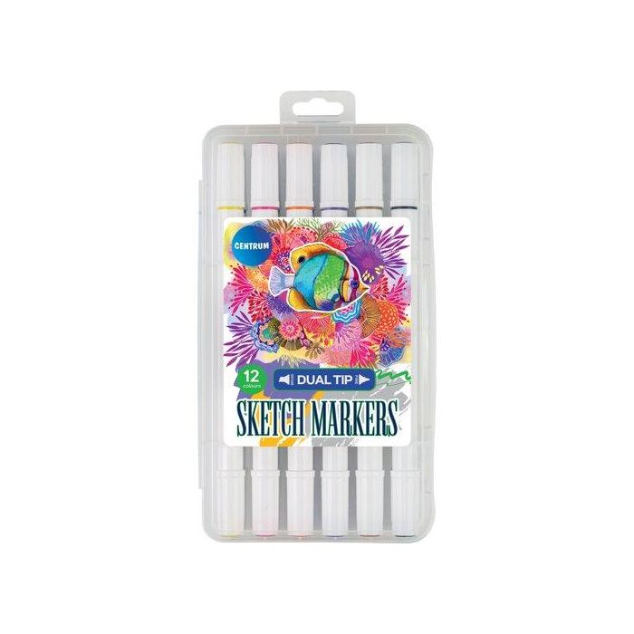 Rotulador Centrum Marker Para Bocetos Doble Punta Estuche De 12 Rotulador Centrum Marker Para Bocetos Doble Punta Estuche De 12
