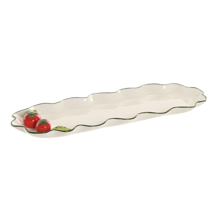 Bandeja Cottage DKD Home Decor Blanco Rojo 13 x 2.5 x 36 cm 0 Bandeja Cottage DKD Home Decor Blanco Rojo 13 x 2.5 x 36 cm 0