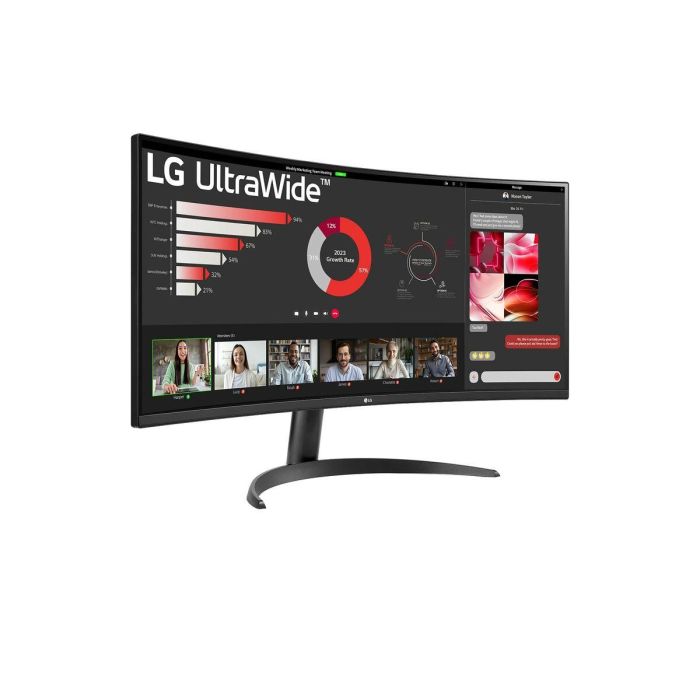 LG Monitor 34WR50QK-B Ultra Wide Curvo 34" 3440x1440 100Hz HDR10 VA 5ms 2xHDMI DP 5