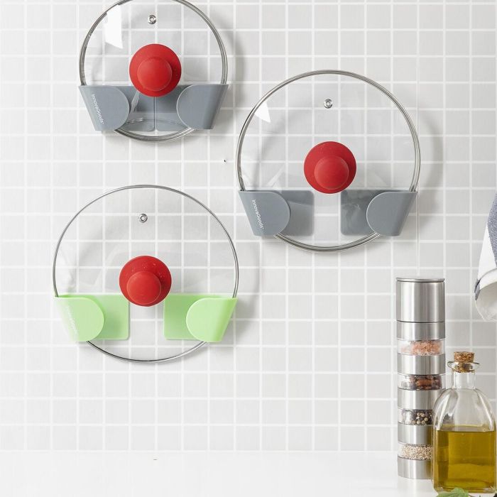 Set de 3 Soportes Adhesivos para Tapas de Cocina Smarack InnovaGoods