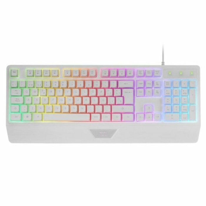 Teclado Gaming SemiMecánico Mars Gaming MK124/ Blanco