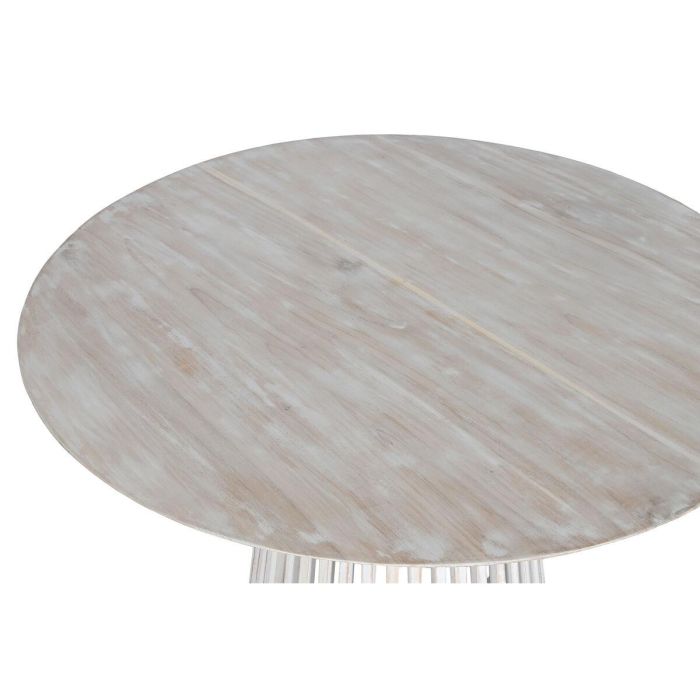 Mesa de Comedor Home ESPRIT Blanco madera de mindi 120 x 120 x 75 cm 3 Mesa de Comedor Home ESPRIT Blanco madera de mindi 120 x 120 x 75 cm 3