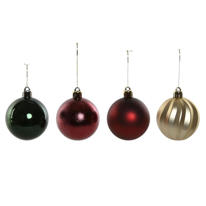 Bola Decoracion Navidad Tradicional DKD Home Decor Verde Rojo 12 x 42 x 28 cm Set de 34