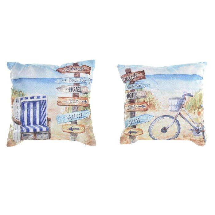 Cojin Mediterraneo DKD Home Decor Multicolor 10 x 45 x 45 cm (2 Unidades) Cojin Mediterraneo DKD Home Decor Multicolor 10 x 45 x 45 cm (2 Unidades)