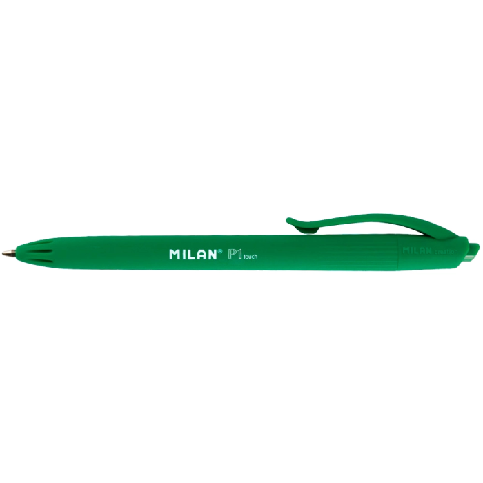 Milan Boligrafo P1 Retractil Touch Verde 1 mm 1
