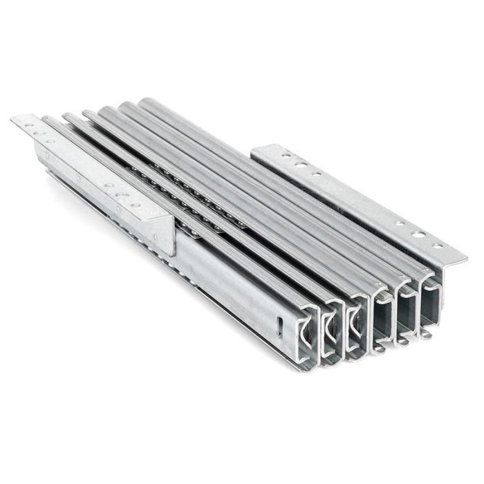 HERRAJES ALK Guía Mesa Consola Extensible E6 H36 300-1416Mm Unidireccional 300mm a 1340mm, 6 Elementos de Hierro Zincado