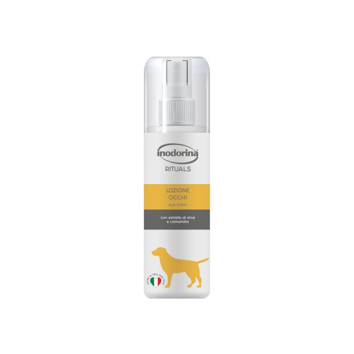 Inodorina Rituals Loción Ocular Perros y Gatos Limpiador Delicado con Aloe Bio, Manzanilla y Hamamelis 100 ml