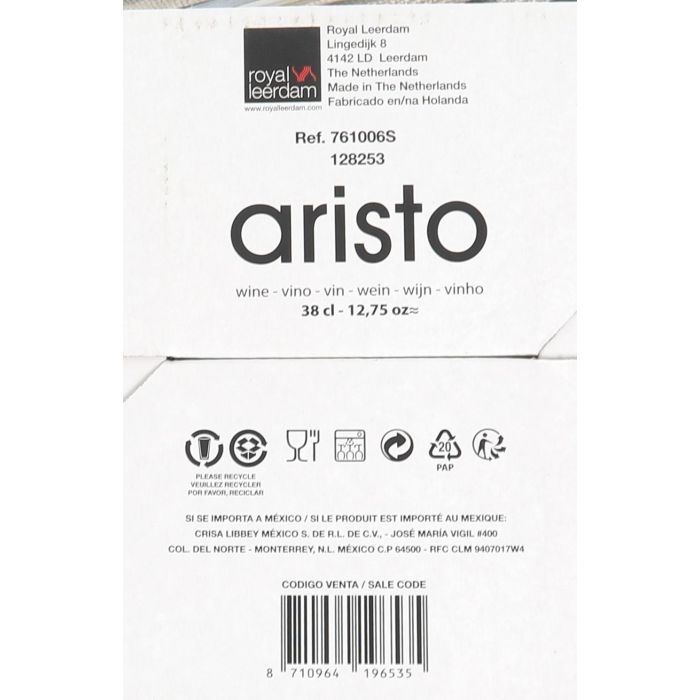 Royal Leerdam Set de 6 Copas de Vino Aristocráticas 38 cl 6