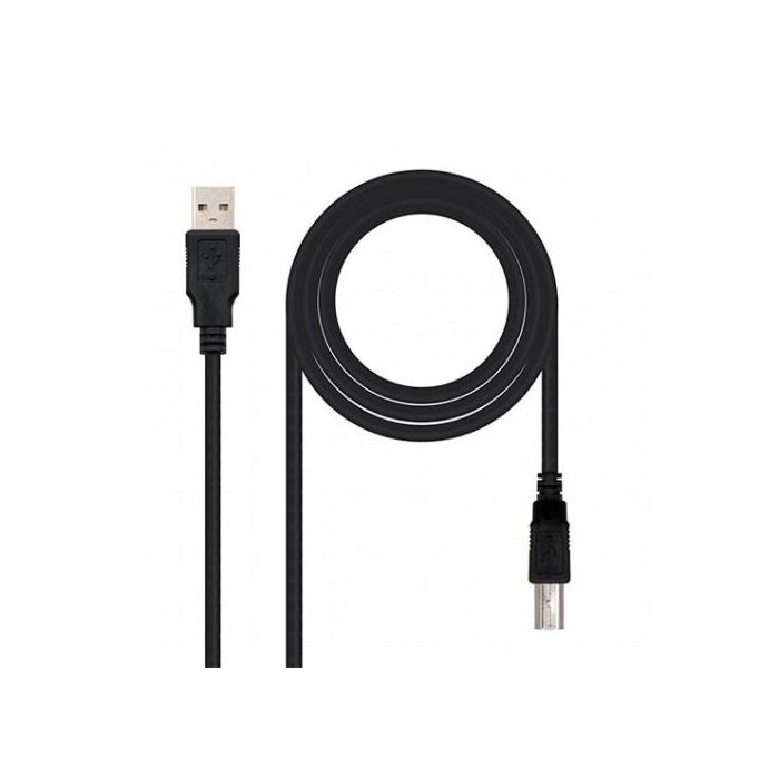 Nanocable 10.01.0104-BK Cable USB 2.0 Tipo A a B Macho, Negro, 3 Metros 1