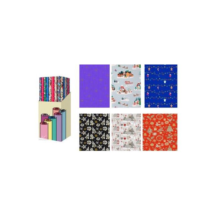 Papel De Regalo Rollo Tv 0,7X2 M (Caja De 60) Deluxe Navidad