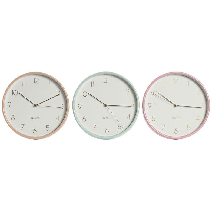 Reloj de Pared Home ESPRIT Coral Menta Lila PVC 25,5 x 4,3 x 25,5 cm (3 Unidades) 0 Reloj de Pared Home ESPRIT Coral Menta Lila PVC 25,5 x 4,3 x 25,5 cm (3 Unidades) 0