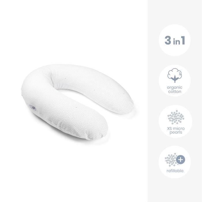 doomoo Buddy Almohada de Maternidad y Lactancia - Comodidad óptima para mamá y bebé, Lunares Plateados 4 doomoo Buddy Almohada de Maternidad y Lactancia - Comodidad óptima para mamá y bebé, Lunares Plateados 4