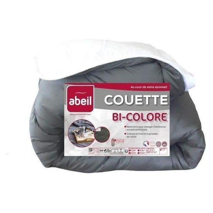 Abeil Edredón Nórdico Cálido Reversible Bicolor Blanco y Gris 140x200 cm | 350g/m² | Certificado Oeko-Tex | Lavable | Relleno Poliéster 4 Abeil Edredón Nórdico Cálido Reversible Bicolor Blanco y Gris 140x200 cm | 350g/m² | Certificado Oeko-Tex | Lavable | Relleno Poliéster 4