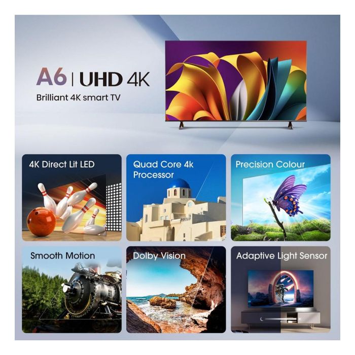 Hisense 85E6NT 85" (215 cm) Smart TV 4K UHD LED, HDR10+, Dolby Vision, VIDAA U7.6, WiFi, Bluetooth, 3xHDMI 2.0, Negro 3 Hisense 85E6NT 85" (215 cm) Smart TV 4K UHD LED, HDR10+, Dolby Vision, VIDAA U7.6, WiFi, Bluetooth, 3xHDMI 2.0, Negro 3