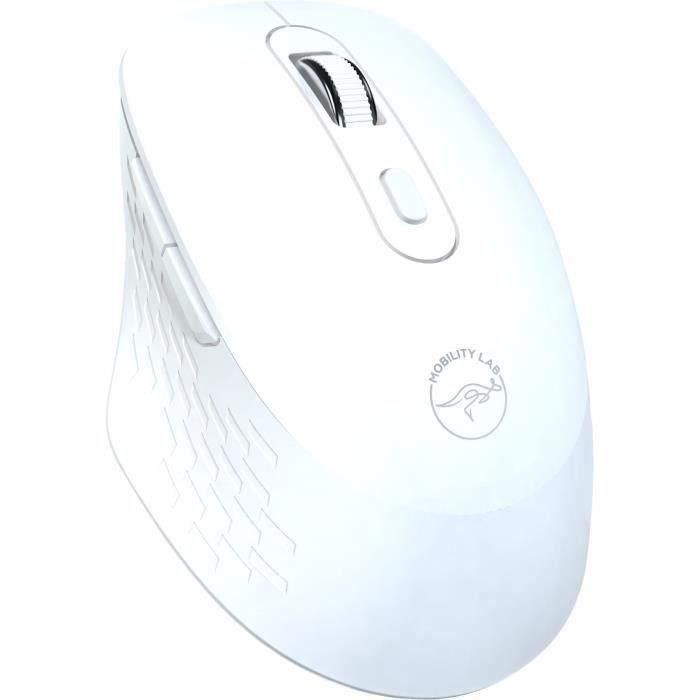 Ratón inalámbrico - MOBILITY LAB - Omega - Bluetooth y receptor 2,4GHz - Blanco - Clics silenciosos - Precisión ajustable 3 Ratón inalámbrico - MOBILITY LAB - Omega - Bluetooth y receptor 2,4GHz - Blanco - Clics silenciosos - Precisión ajustable 3