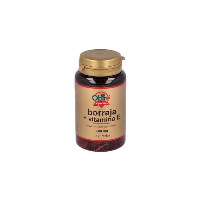 OBIRE Aceite de Borraja 710mg con Vitamina E Antioxidante 110 Perlas
