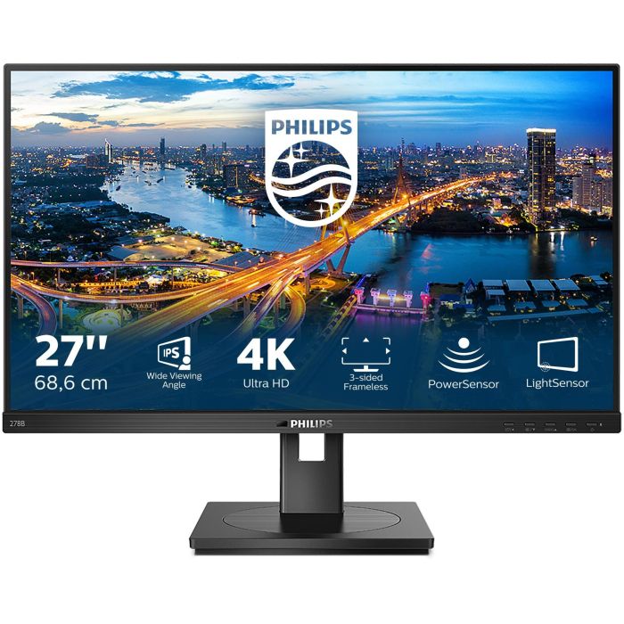 Philips 278B1 Monitor 27" 4K Ultra HD IPS (3840x2160) con 2xHDMI, DisplayPort y USB 1