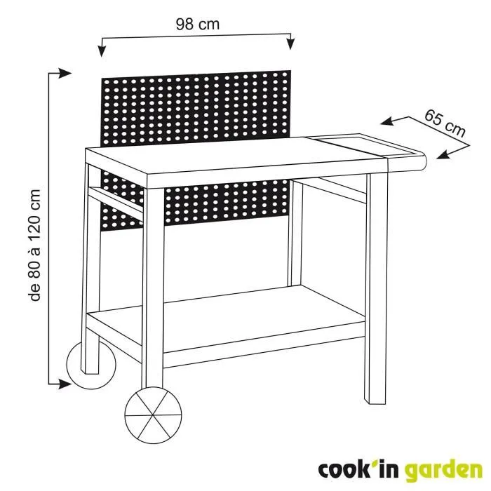 Cook'In Garden Carrito de Servicio Reva 80 100% Metal 2 Cook'In Garden Carrito de Servicio Reva 80 100% Metal 2
