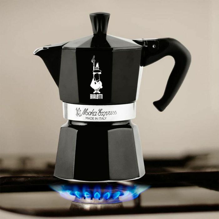 Cafetera Italiana Bialetti MOKA EXPRESS Negro Aluminio 200 ml 4 Cafetera Italiana Bialetti MOKA EXPRESS Negro Aluminio 200 ml 4