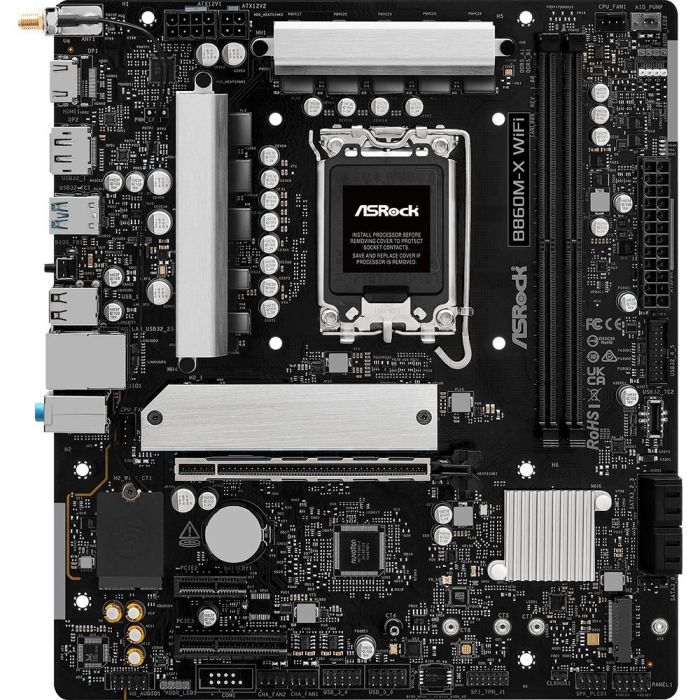 ASRock B860M-X 1851 Placa Base micro ATX Intel B860 DDR5 LGA 1851 WiFi HDMI DisplayPort 1