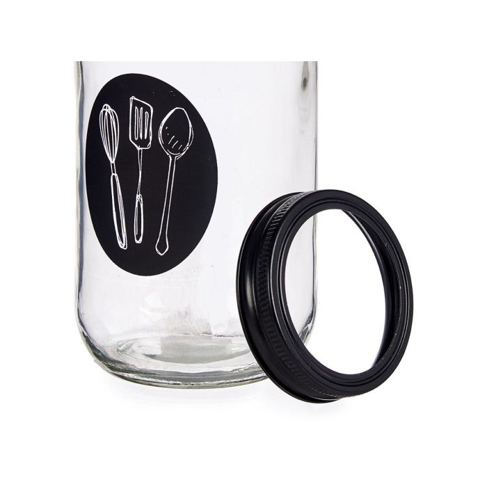 Vivalto Cubertero Vidrio con Tapa Metal Palas 9x17x9cm (Set de 12) 4