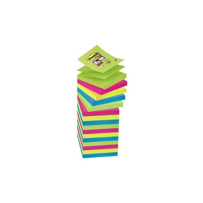 Notas Adhesivas Post-It 90H Z Notes 76X76 (R330) Super Sticky Colores Surtidos Pack De 16 (14+2)