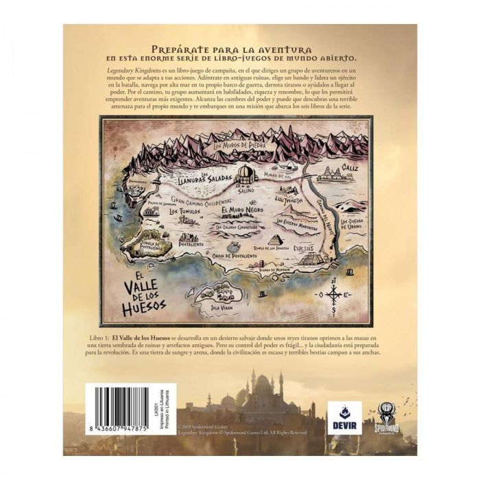Devir Libro-Juego Legendary Kingdoms 1: El Valle de los Huesos - Aventura en mundo abierto, ISBN 8436607947875 2 Devir Libro-Juego Legendary Kingdoms 1: El Valle de los Huesos - Aventura en mundo abierto, ISBN 8436607947875 2