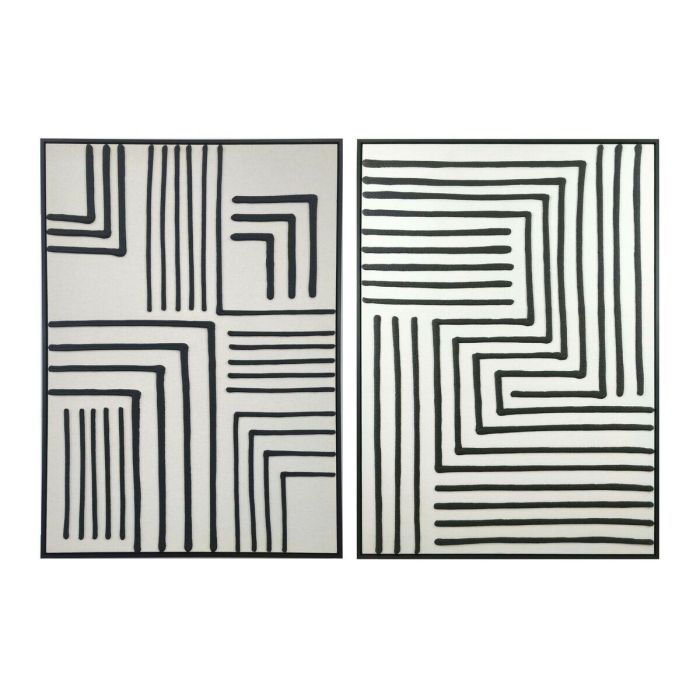 Cuadro Urban DKD Home Decor Blanco Negro 4.5 x 123 x 83 cm (2 Unidades) Cuadro Urban DKD Home Decor Blanco Negro 4.5 x 123 x 83 cm (2 Unidades)