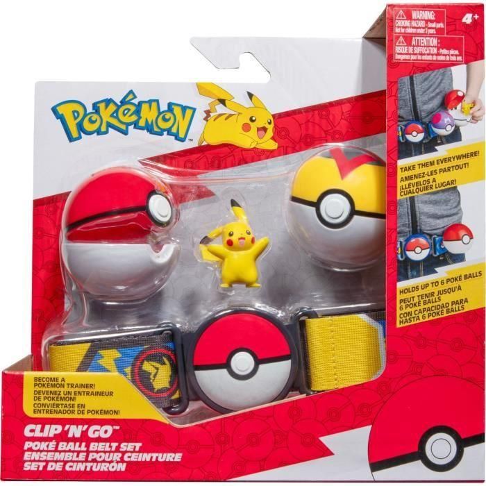 Cinturón Clip 'N' Go Pikachu del Día de Pokémon - BANDAI - Pokémon - 1 cinturón, 2 Poké Balls y 1 figura de Pikachu de 5 cm 1