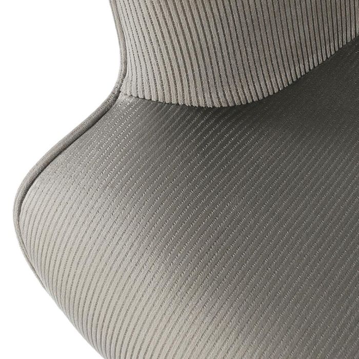 Home Deco Factory Butaca Sillón Giulia Gris de Acero con Patas de Madera y Tapizado de Poliéster 68x75x96 cm 6