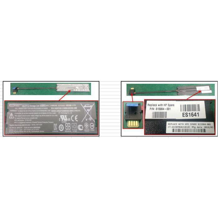 Hewlett Packard Enterprise Enhanced Megacell BBWC battery module, 12W power, 7.2V, designed for HPE Smart Storage Arrays, prevents data loss. 1