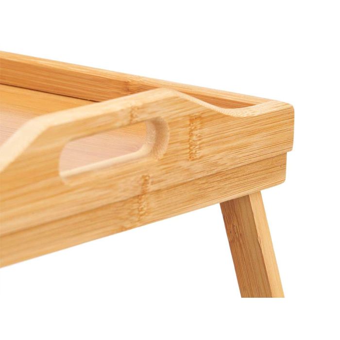 Mesa Bandeja Plegable Bambú Kinvara 50x30 cm, Marrón (6 Unidades) 3 Mesa Bandeja Plegable Bambú Kinvara 50x30 cm, Marrón (6 Unidades) 3