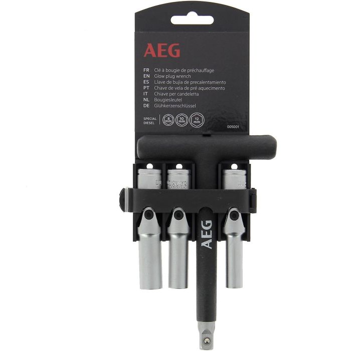 Llave de Bujías Incandescentes Diésel con 3 Enchufes Cardán (8, 10, 12 mm), Mango en T y Acero Inoxidable de Alta Calidad 1 Llave de Bujías Incandescentes Diésel con 3 Enchufes Cardán (8, 10, 12 mm), Mango en T y Acero Inoxidable de Alta Calidad 1