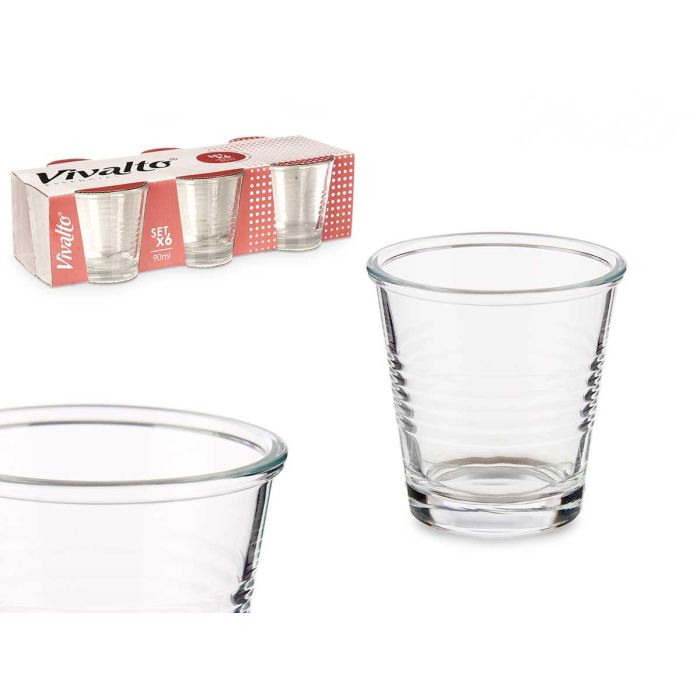 Set 6 Vasos Cafe 90Ml Vivalto 24X7CM (24 Unidades) Set 6 Vasos Cafe 90Ml Vivalto 24X7CM (24 Unidades)