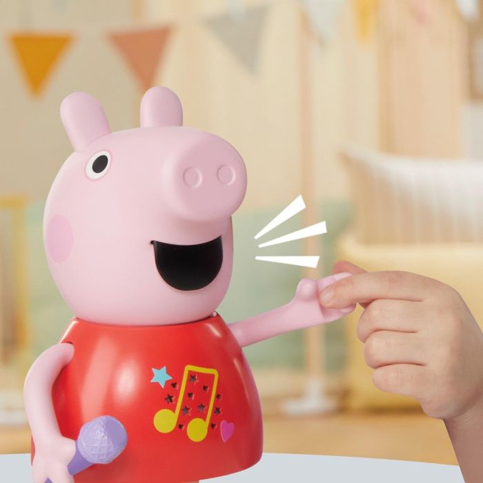 Hasbro Muñeca Peppa Pig Musical Interactiva, Habla y Canta, Más de 50 Sonidos, 20 cm, con Micrófono Doble Modo 3 Hasbro Muñeca Peppa Pig Musical Interactiva, Habla y Canta, Más de 50 Sonidos, 20 cm, con Micrófono Doble Modo 3