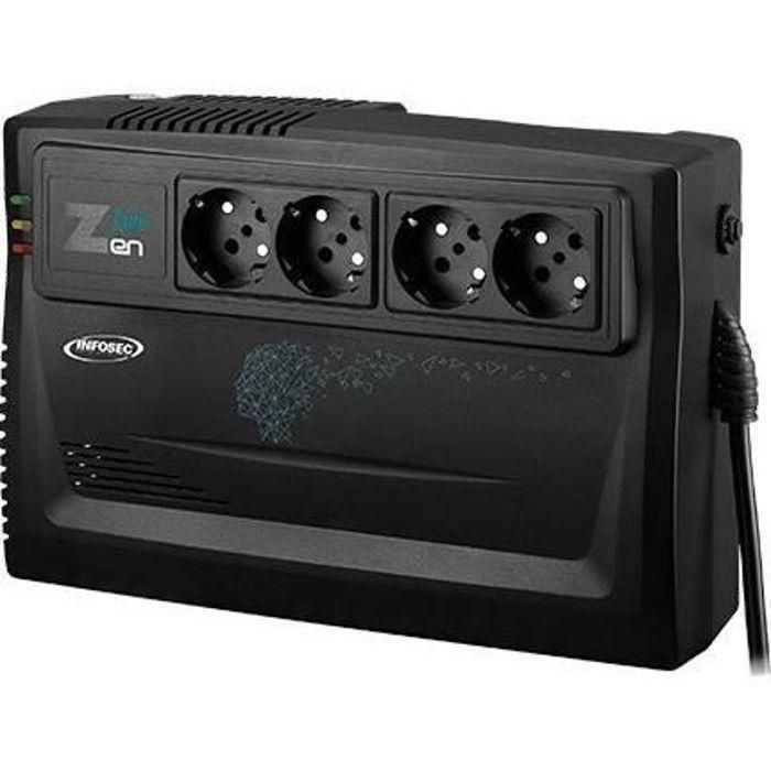 INFOSEC Zen Live 800 - Línea UPS interactiva 800 VA 4 salidas FR / SCHUKO - Garantía de 2 años 2 INFOSEC Zen Live 800 - Línea UPS interactiva 800 VA 4 salidas FR / SCHUKO - Garantía de 2 años 2