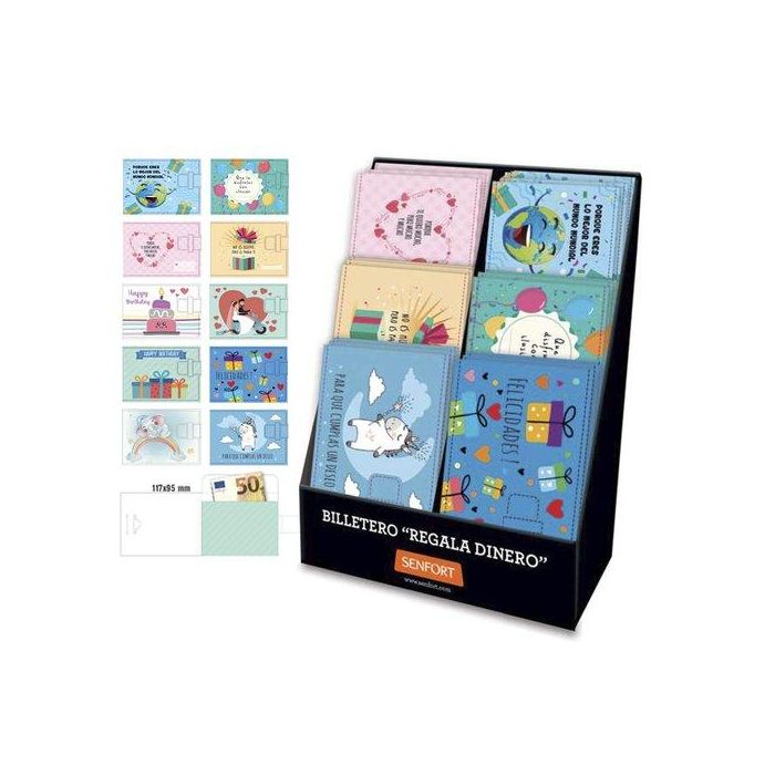 Senfort 2025 (Primavera)-Billetero Regala Dinero Surtido Expositor De 30