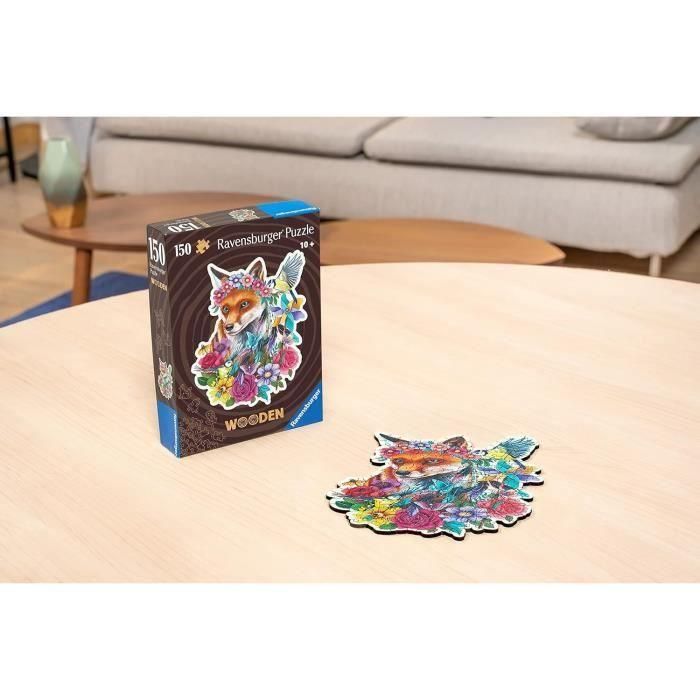 Puzzle de madera - Formas - 150 piezas - Zorro de colores 5 Puzzle de madera - Formas - 150 piezas - Zorro de colores 5