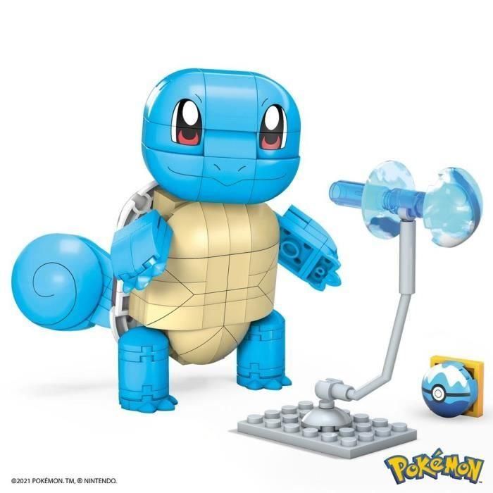 Mega Construx Squirtle Pokémon Figura Construible Bloques Tipo Agua con Efectos de Combate Articulada para Niños +7 Años 1
