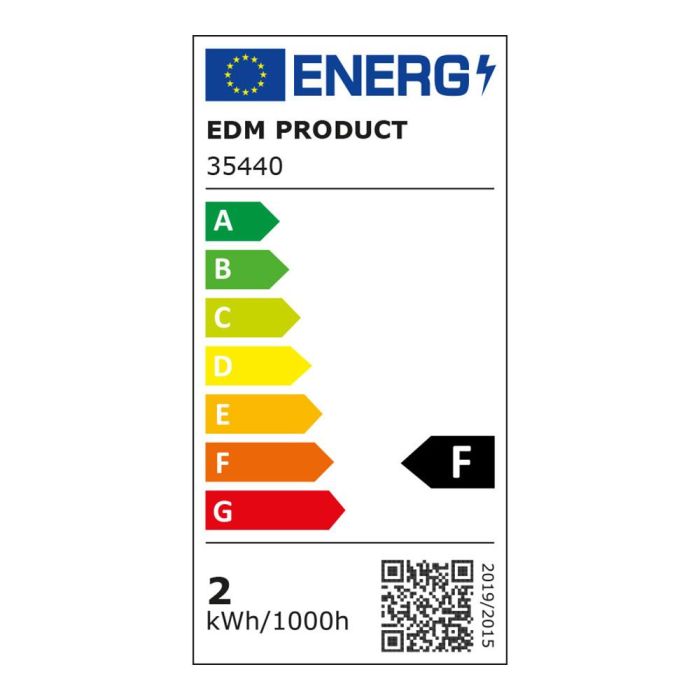 Bombilla esferica led e27 1,5w 130lm 3000k luz calida ø45x69mm edm 1