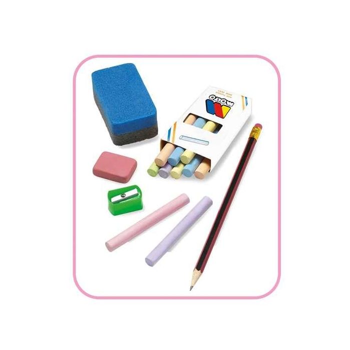 Molto Pupitre Infantil Pizarra de Tiza y Escritorio Rosa 90 cm de Plástico con 16 Accesorios Educativos, para Niños y Niñas 3+ Años 4 Molto Pupitre Infantil Pizarra de Tiza y Escritorio Rosa 90 cm de Plástico con 16 Accesorios Educativos, para Niños y Niñas 3+ Años 4